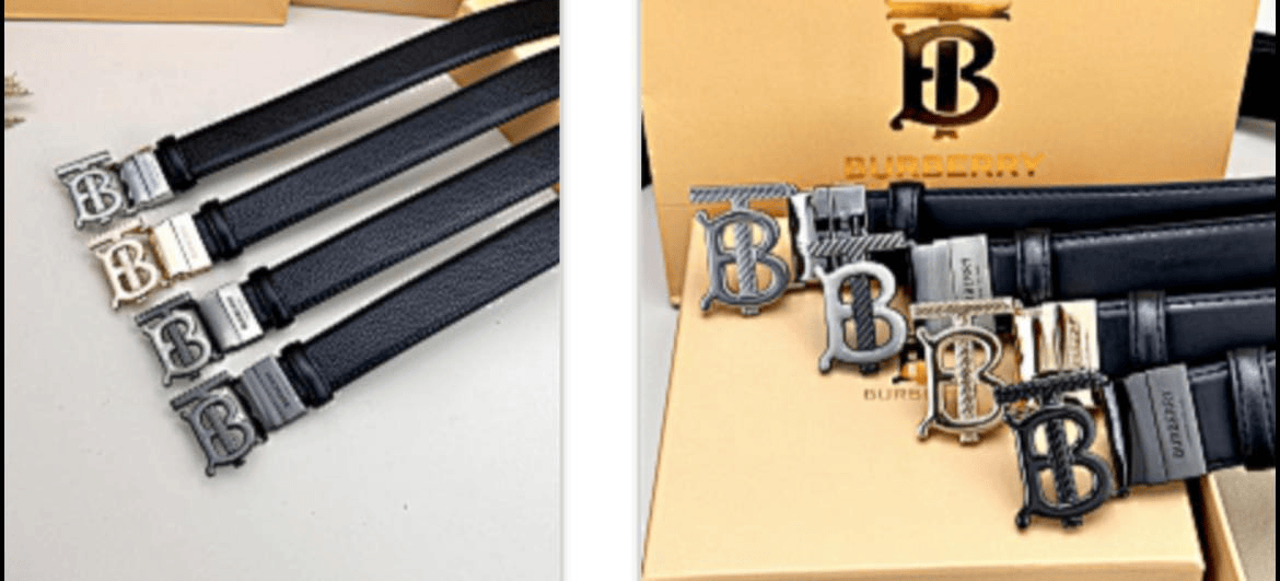 Burberry Reversible Leather TB Monogram Belt