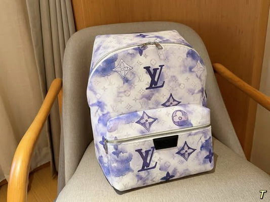 Louis Vuitton Discovery Backpack-Monogram Blue Clouds multipockets Backpack