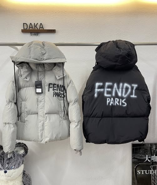 Black Fendi Puffer Jacket