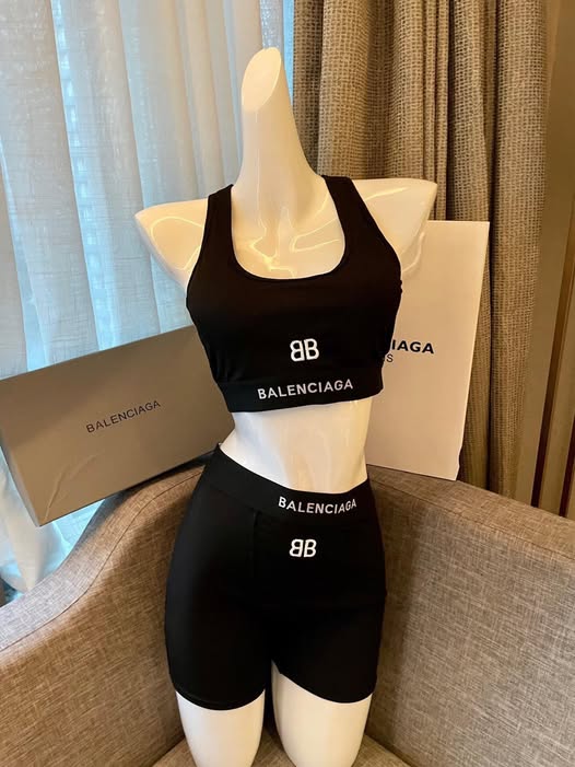 Balenciaga Black Sports Bra