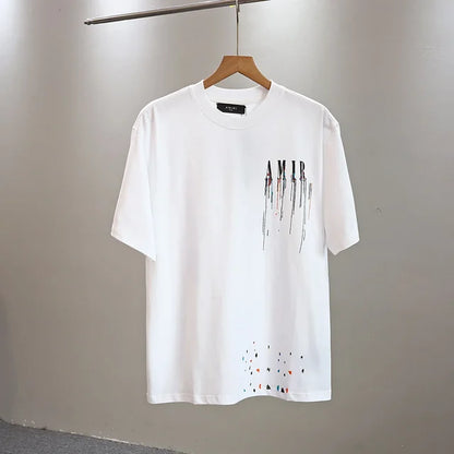 Short Sleeve Graffiti Letter Printed T-shirt