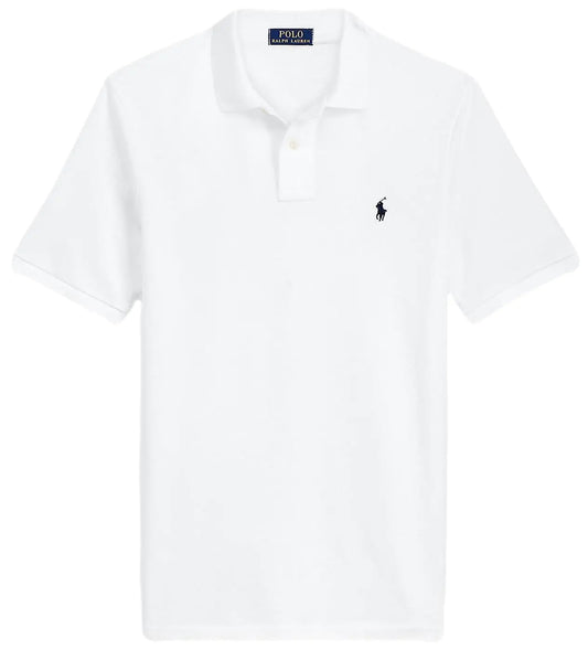 POLO RALPH LAUREN Mens Big & Tall Short Sleeve Iconic Mesh Polo Shirt (LT White)