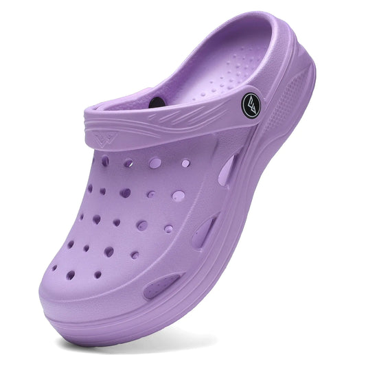 Tormigo Boy Girls Comfortable Garden Clogs | Slip-On Mules Slides Sandals Beach Slipper for Little/Big Kid | Size 1 Pale Purple