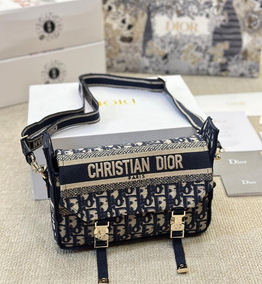 Christian Dior Oblique Canvas Messenger Bag