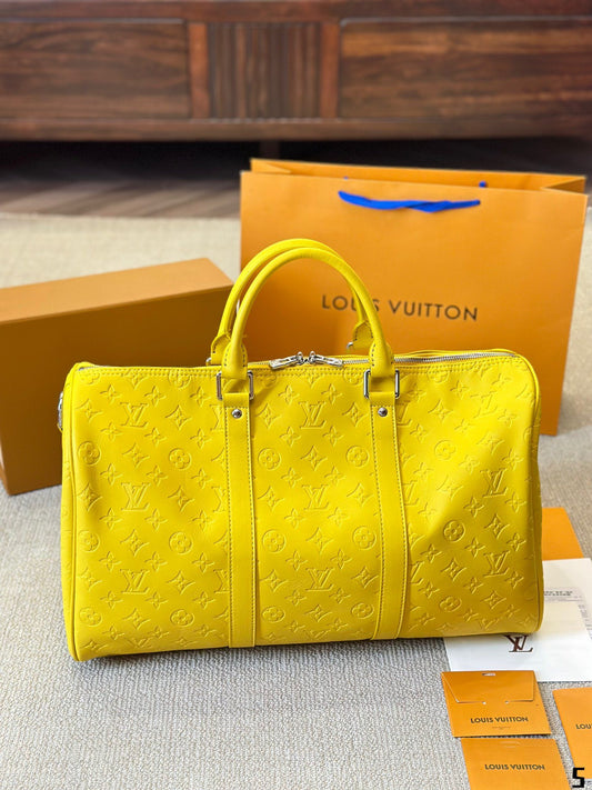 Louis Vuitton Keepall Bandoulière 50 Monogram Leather Duffle Bag