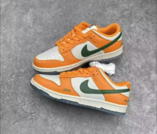 Nike Dunk Low Retro Orange Green Sneakers