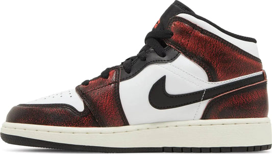 Nike Kids Air Jordan 1 Retro High OG GS Basketball Shoe Black/White/Sail/Infrared 23 6.5 Big Kid