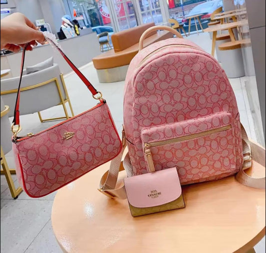 Coach Pink Signature Canvas Set – Stylish Everyday Luxury