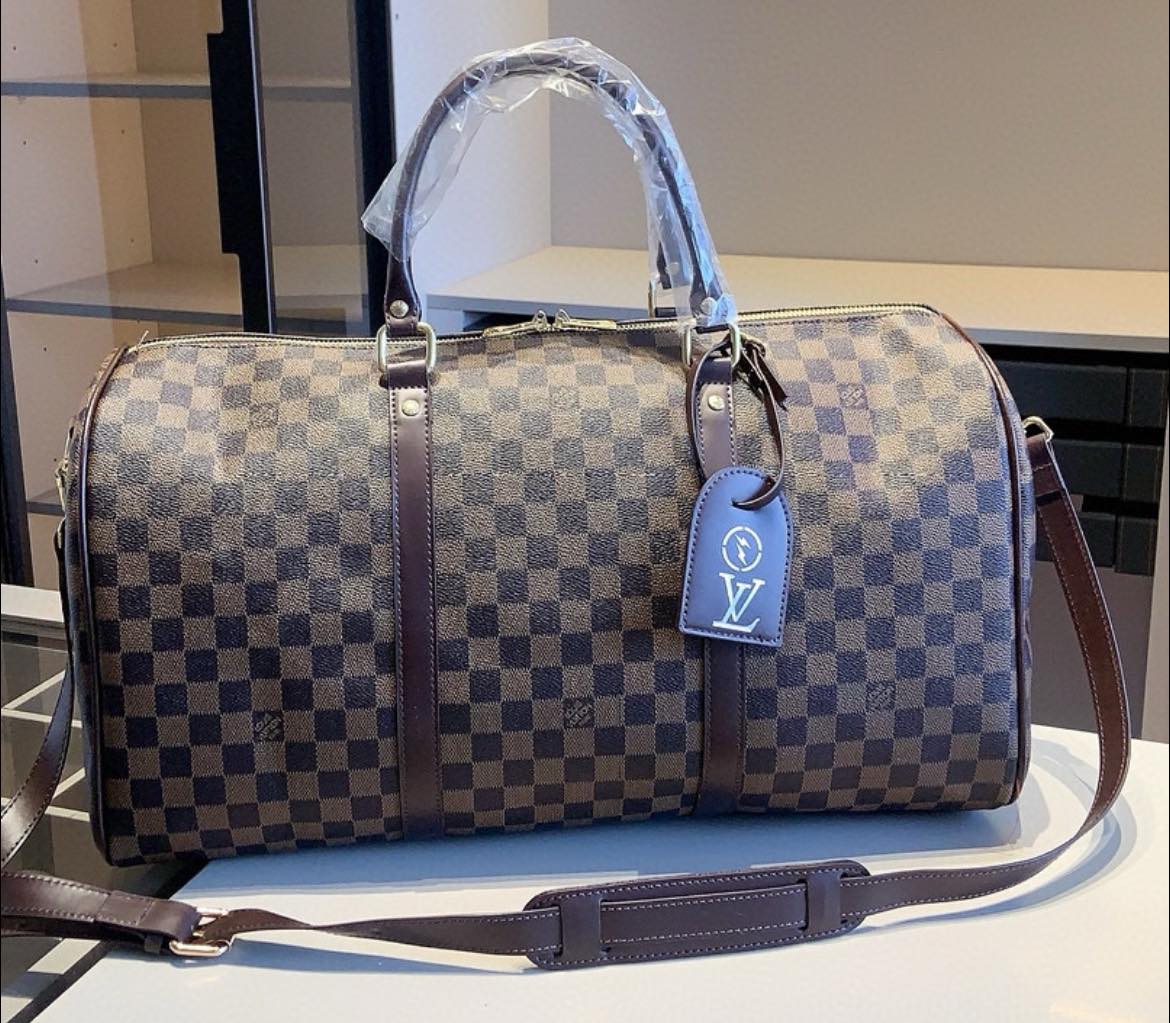 Louis Vuitton Damier Ebene Canvas Duffle Bag