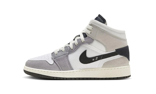 Big Kids Air Jordan 1 Mid SE Craft GS Inside Out - Cement Grey FD9091 002 Grade School - Size 6.5y