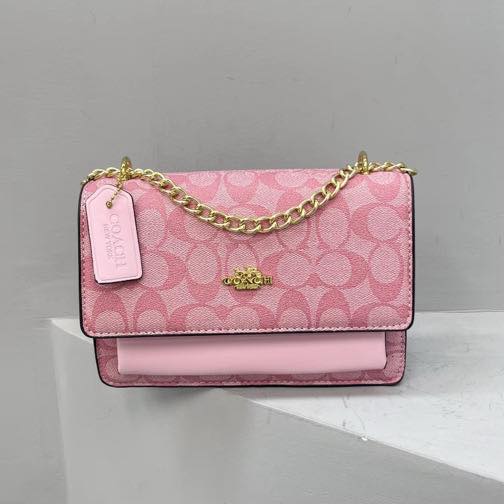 Coach Pink Signature Canvas Shoulder Bag – Feminine Elegance with Modern Charm