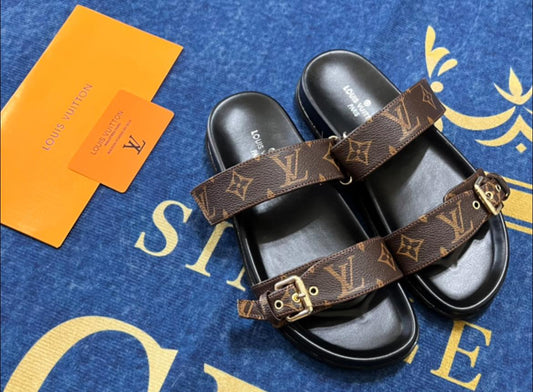 Louis Vuitton Monogram Slide Sandals – Effortless Luxury Comfort