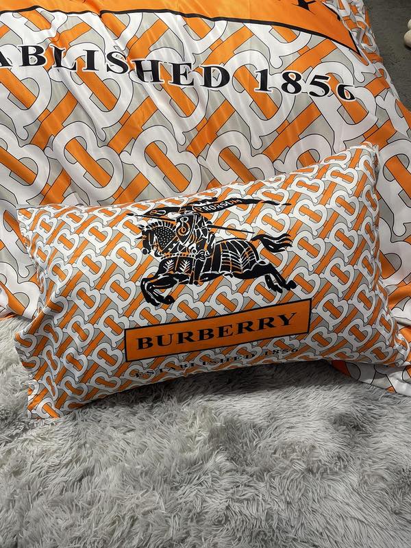 Burberry Monogram Orange Bedding Set