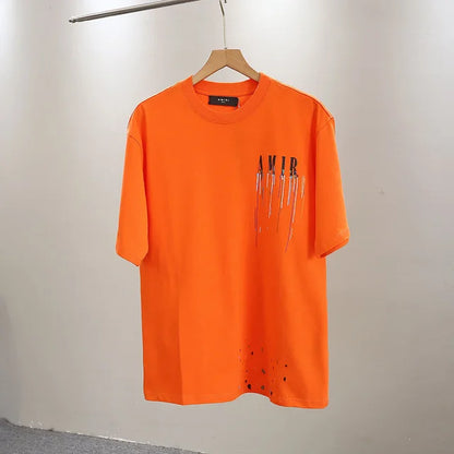 Short Sleeve Graffiti Letter Printed T-shirt