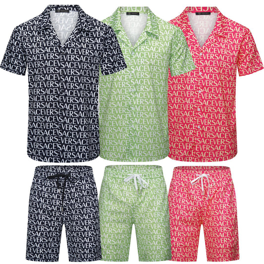 Versace Logo Print Summer Set – Bold Streetwear Vibes