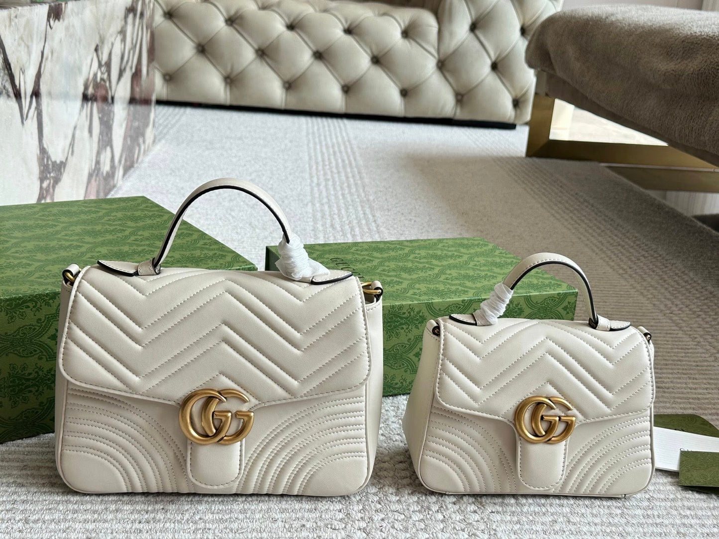 Gucci GG Marmont Matelassé Top Handle Bag